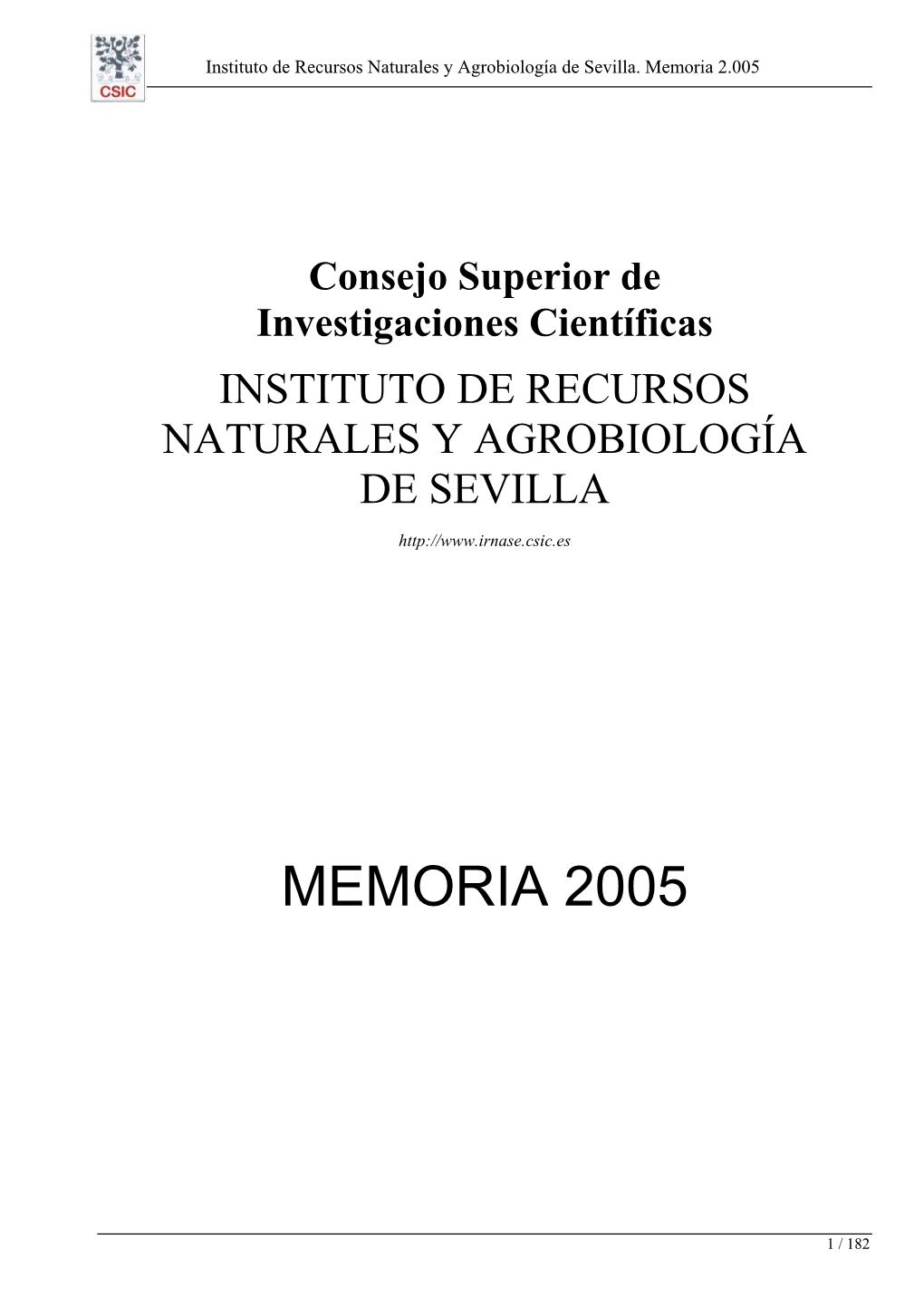 Memoria 2005