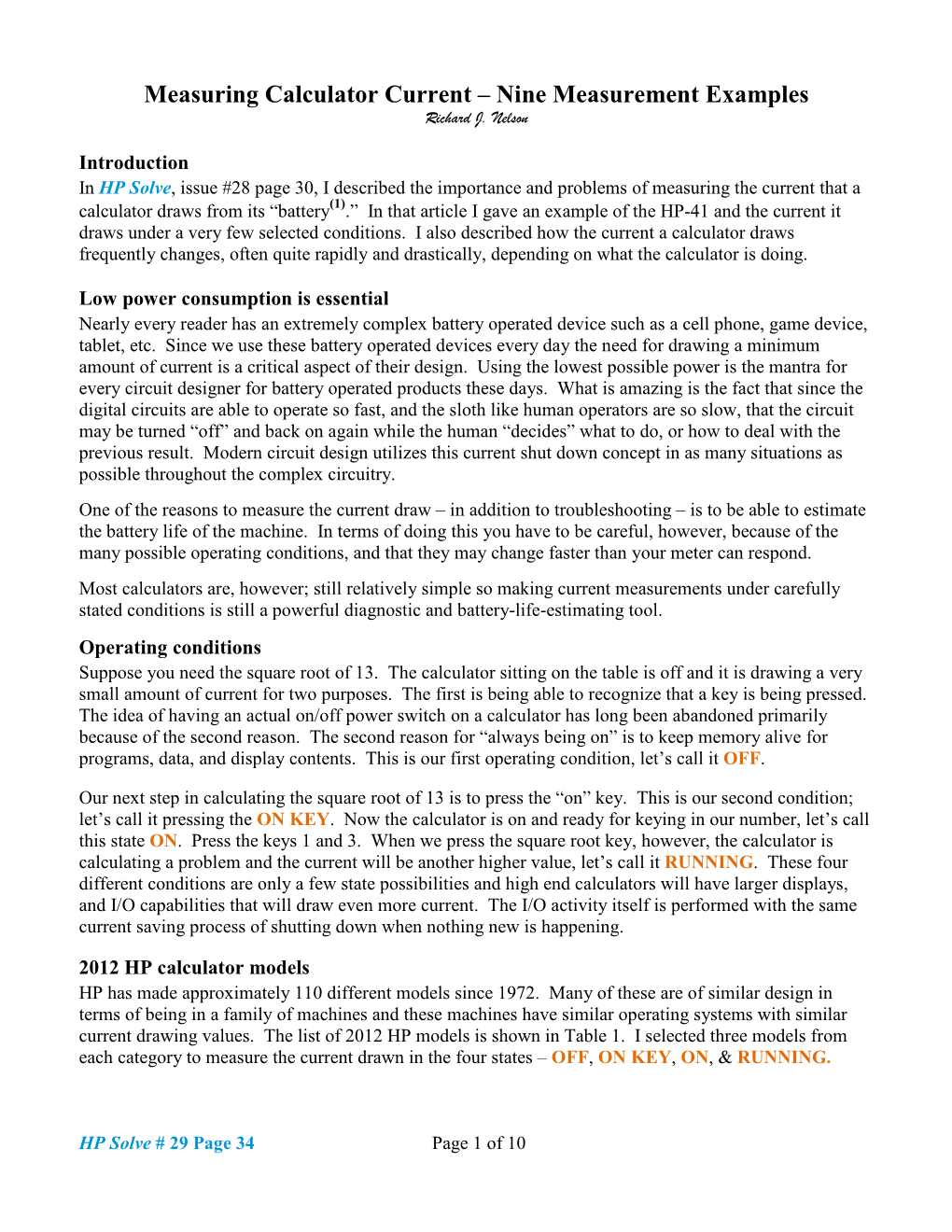 Measuring Calculator Current – Nine Measurement Examples Richard J