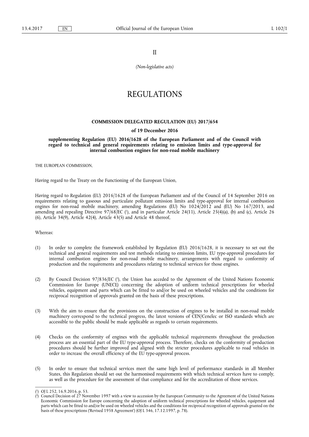 Supplementing Regulation (EU) 2016/ 1628