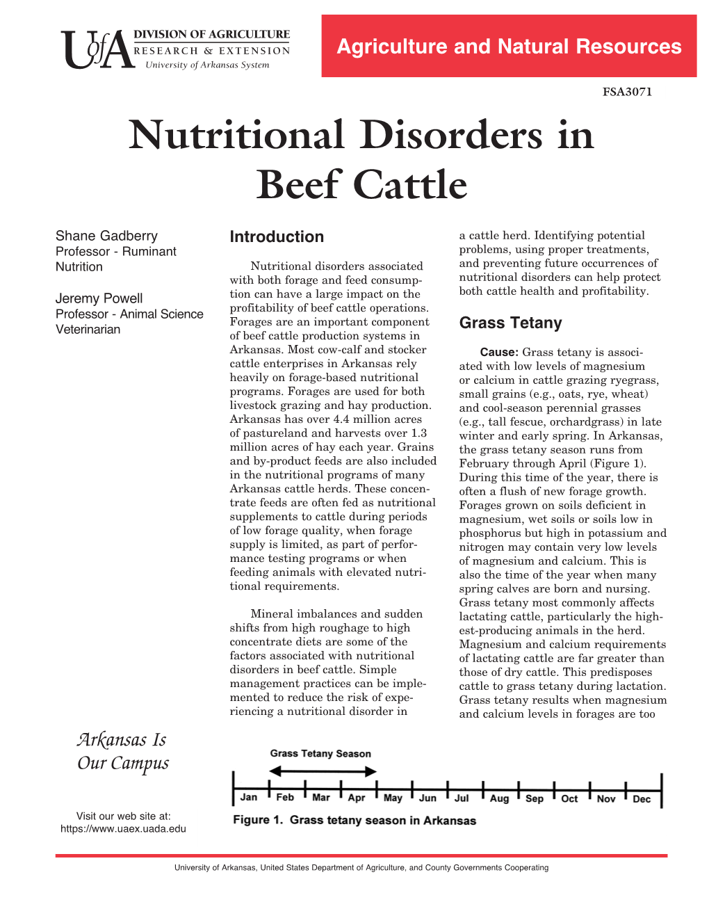 FSA3071 Nutritional Disorders in Beef Cattle