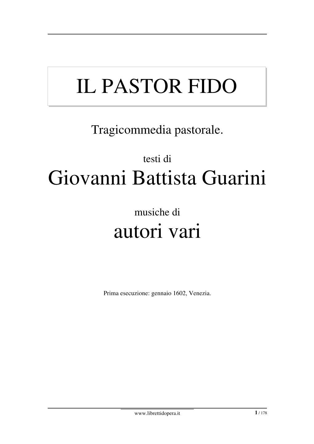 Il Pastor Fido