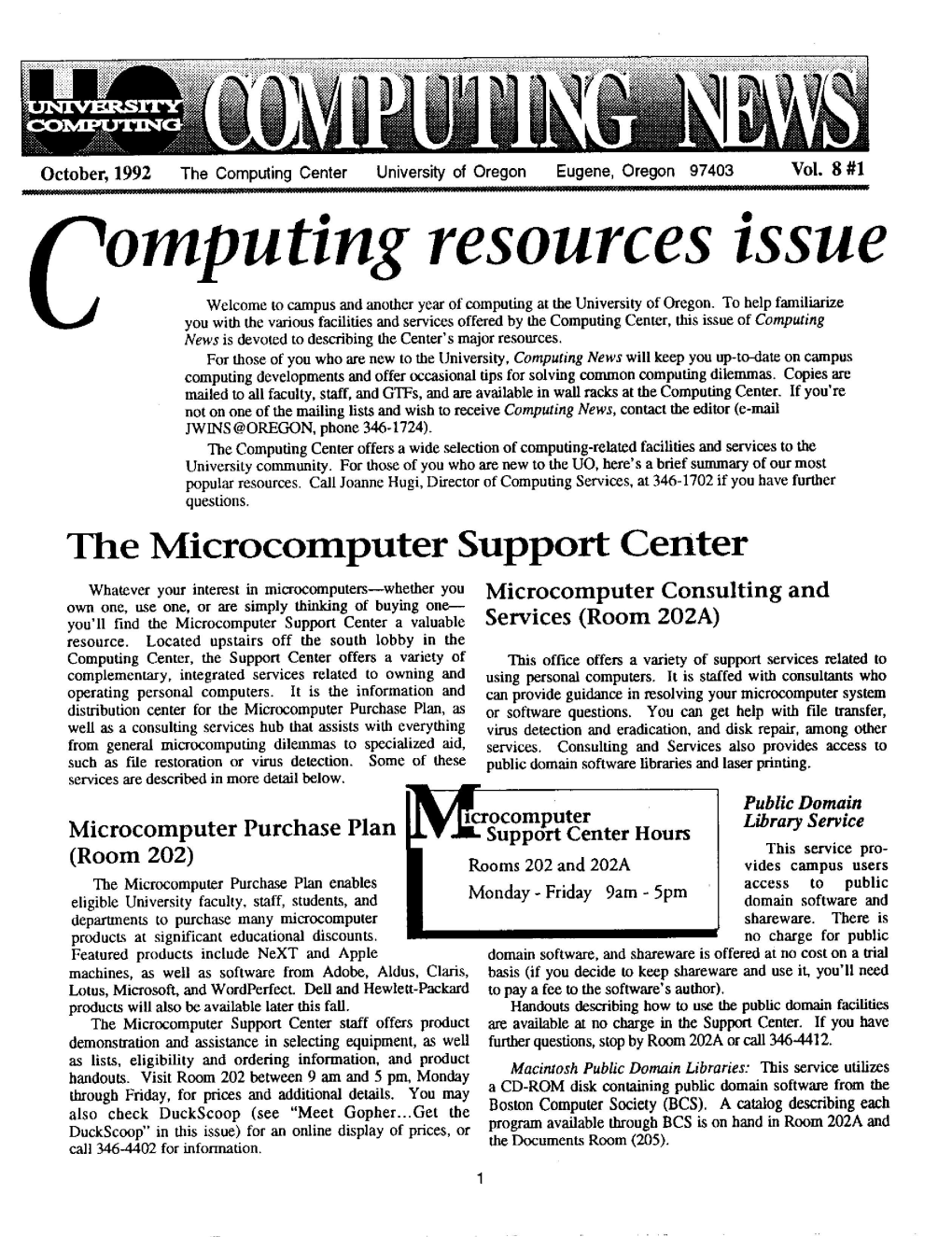 Computing Resources Issue