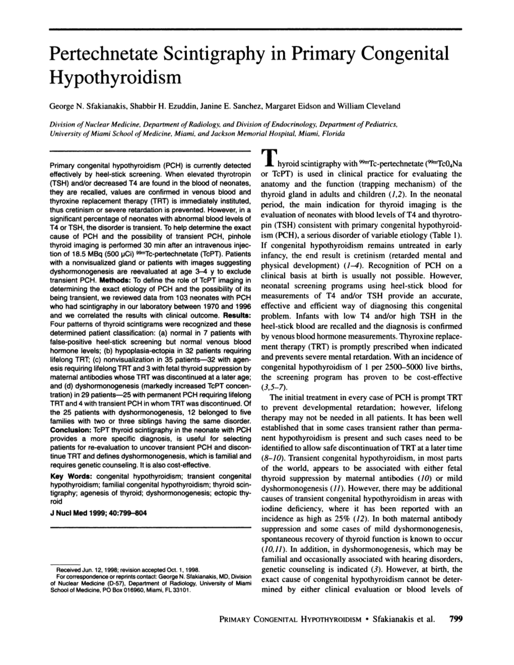 Pertechnetate Scintigraphy in Primary Congenital Hypothyroidism