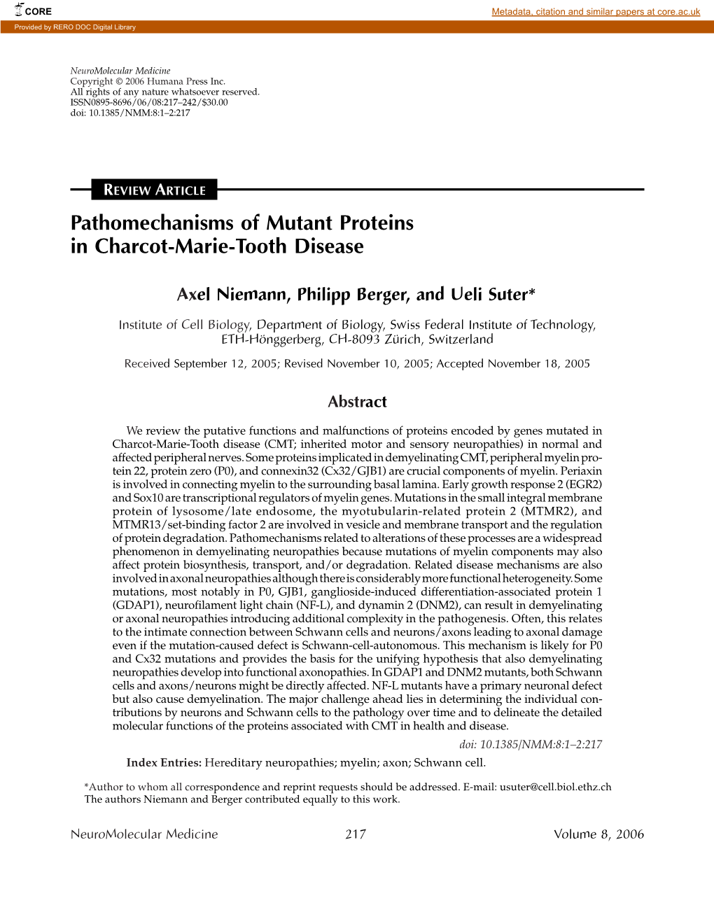 Pathomechanisms of Mutant Proteins in Charcot-Marie-Tooth Disease