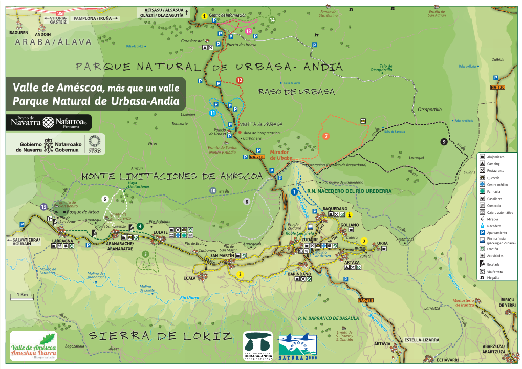 Mapa De Améscoa-Urbasa