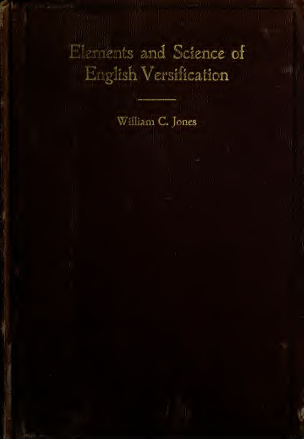 Elements and Science of English Versification