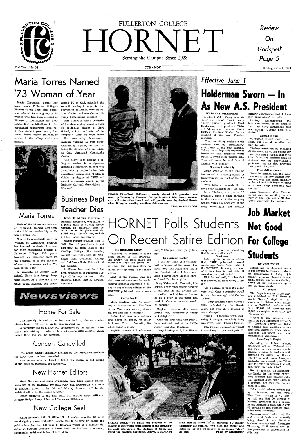 The Hornet, 1923 - 2006 - Link Page Previous Volume 51, Issue 33 Next Volume 52, Issue 1