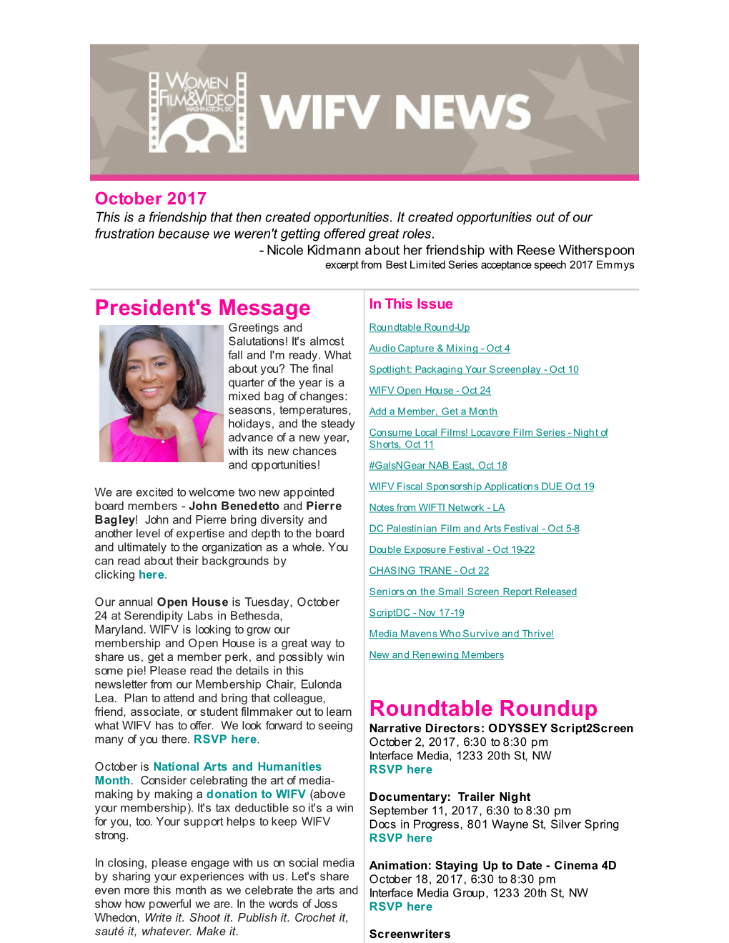 Newsletter from Our Membership Chair, Eulonda Lea