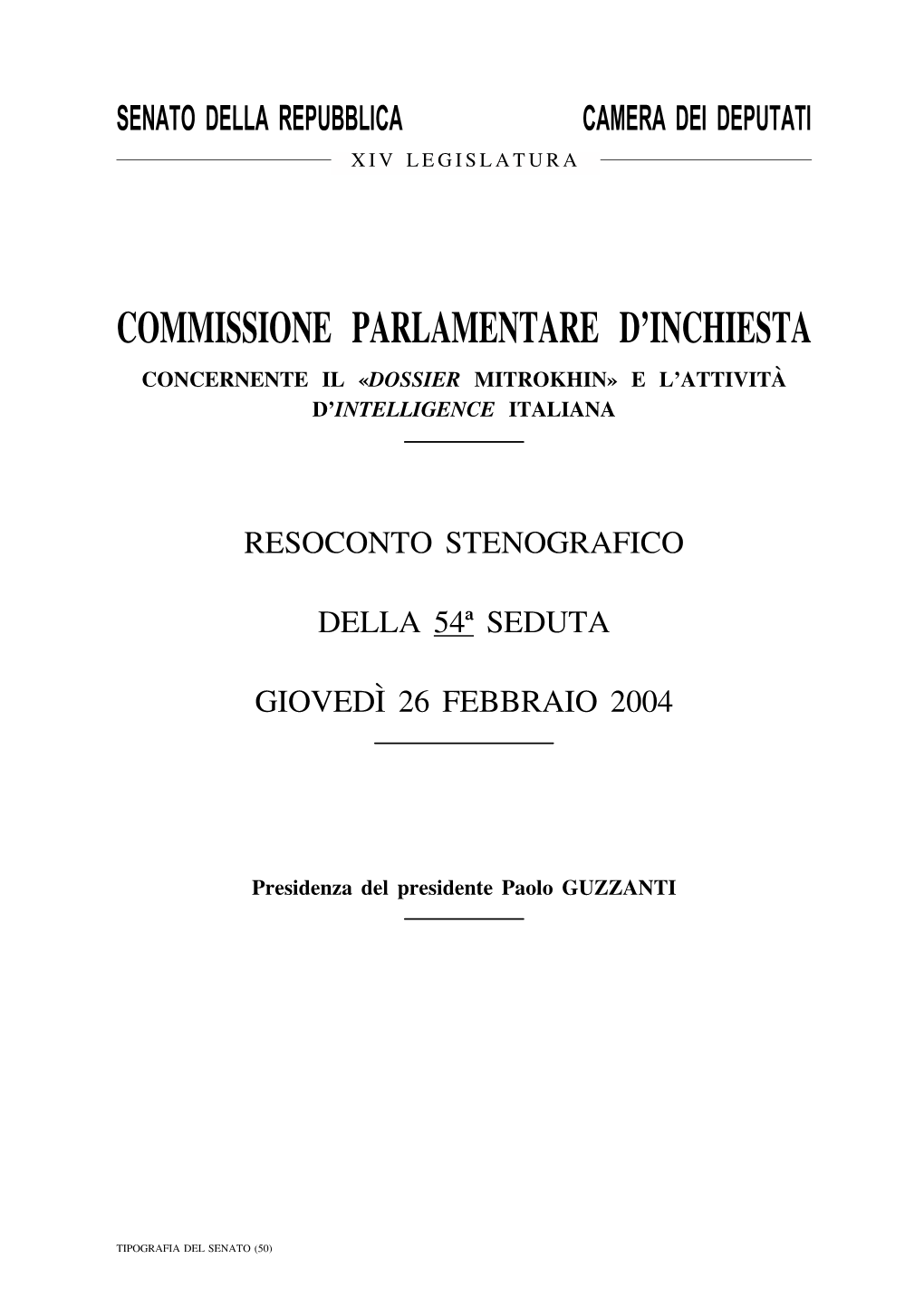 Commissione Parlamentare D'inchiesta