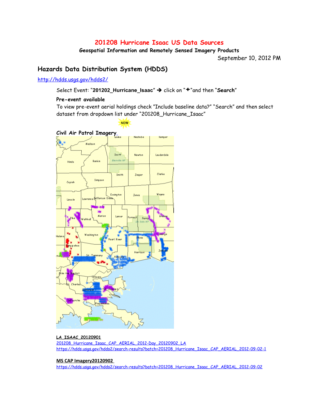 201208 Hurricane Isaac US Data Sources