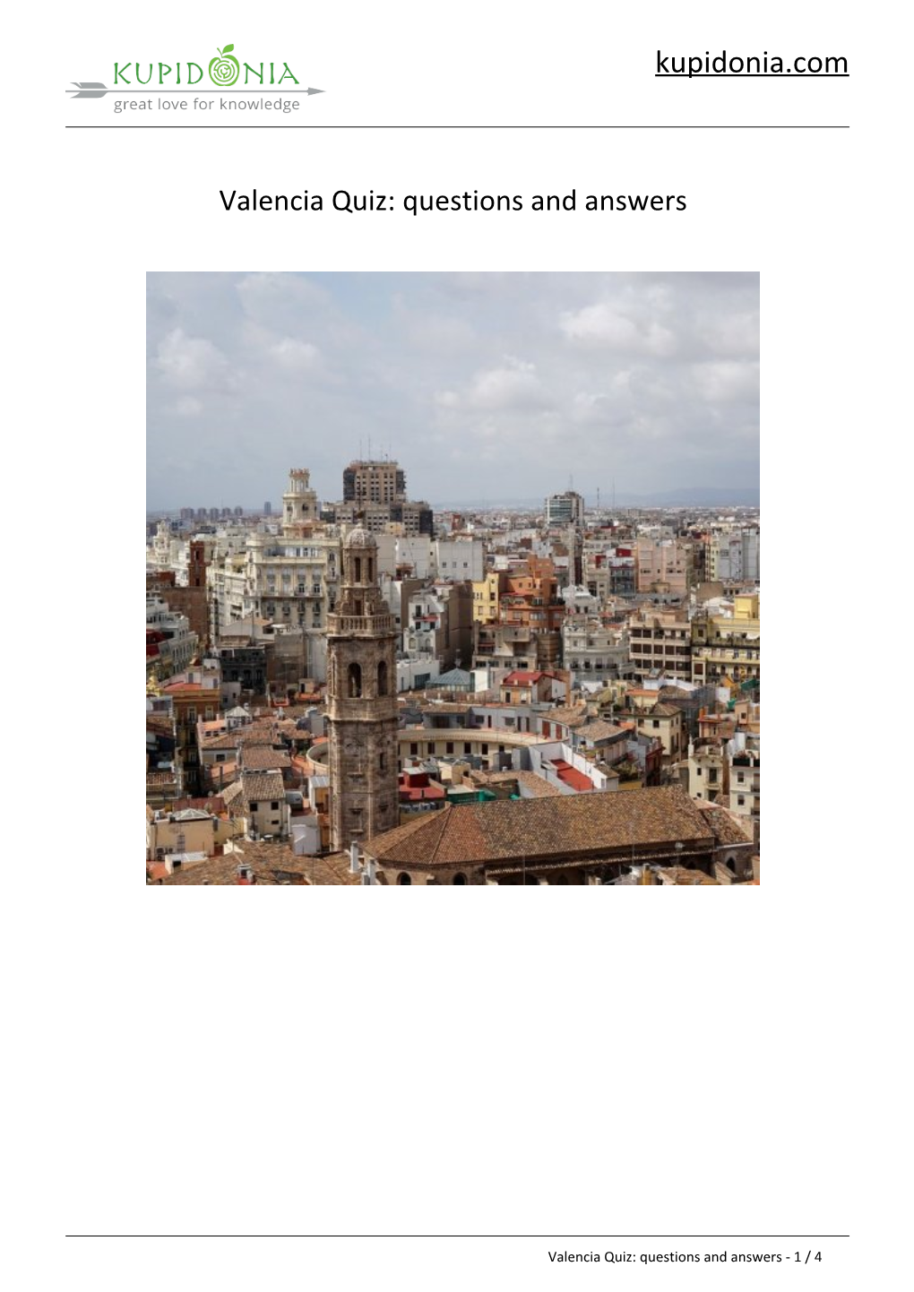 Valencia Quiz: Questions and Answers