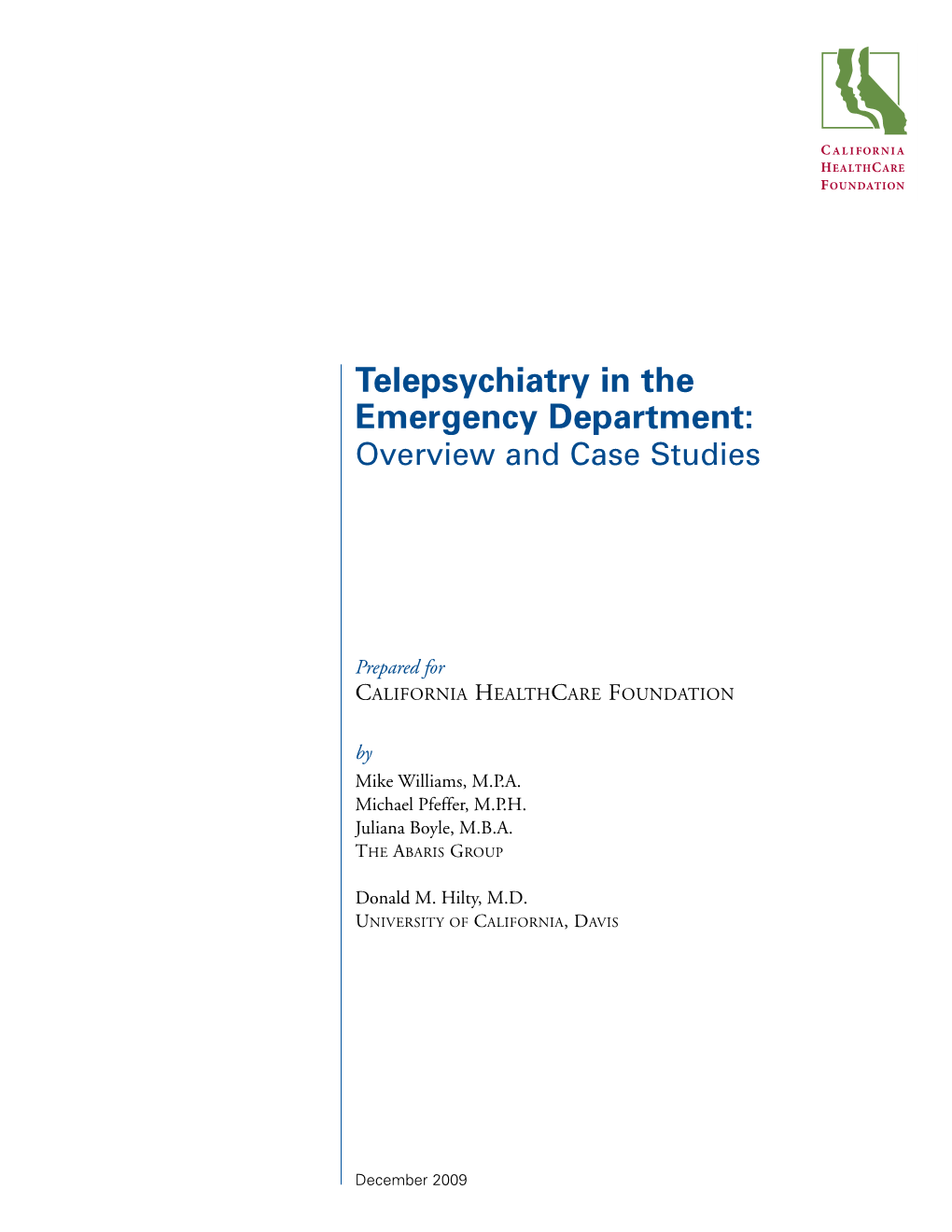 Telepsychiatry in the Emergency Department: Overview and Case Studies