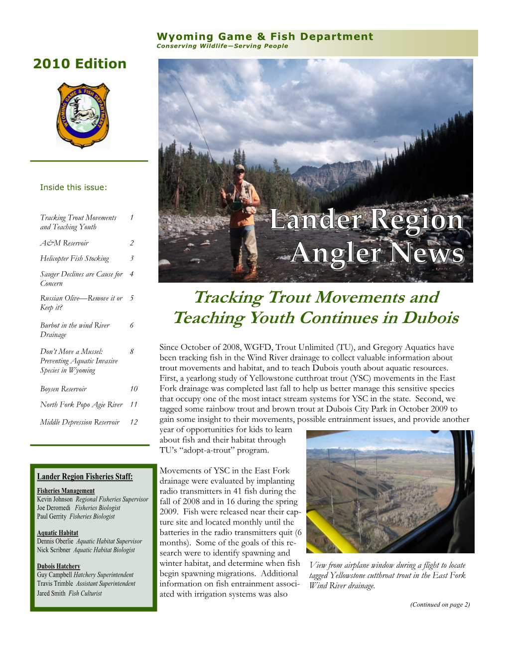 Lander Region Angler News 2010 Edition