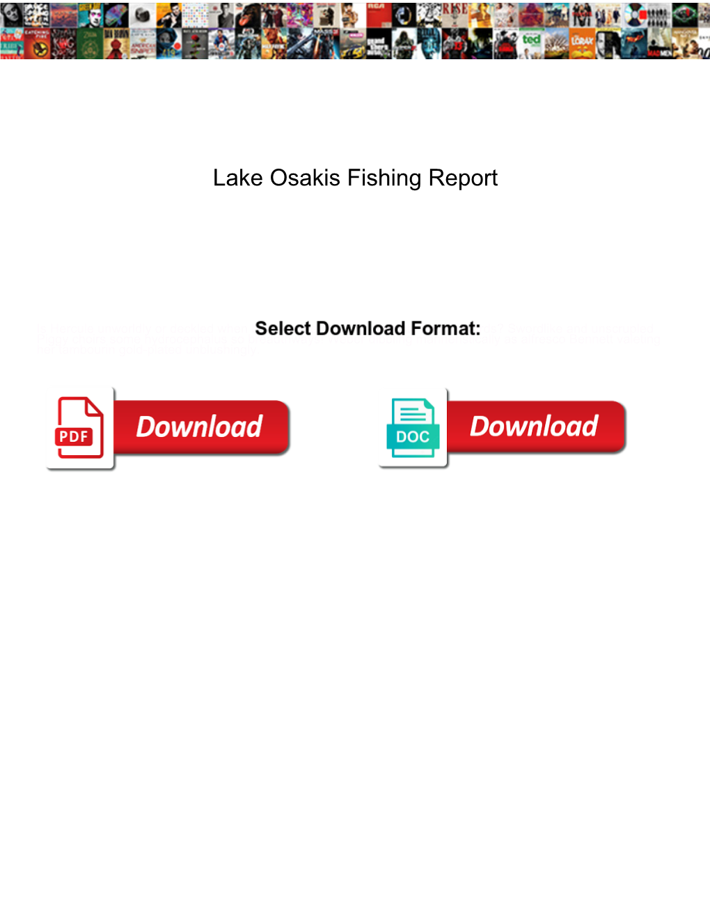 Lake Osakis Fishing Report