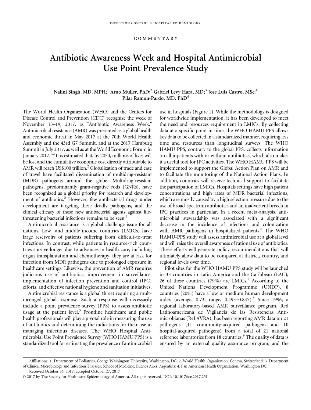 Antibiotic Awareness Week and Hospital Antimicrobial Use Point Prevalence Study