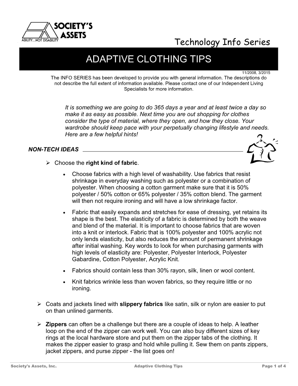 Adaptive Clothing Tips