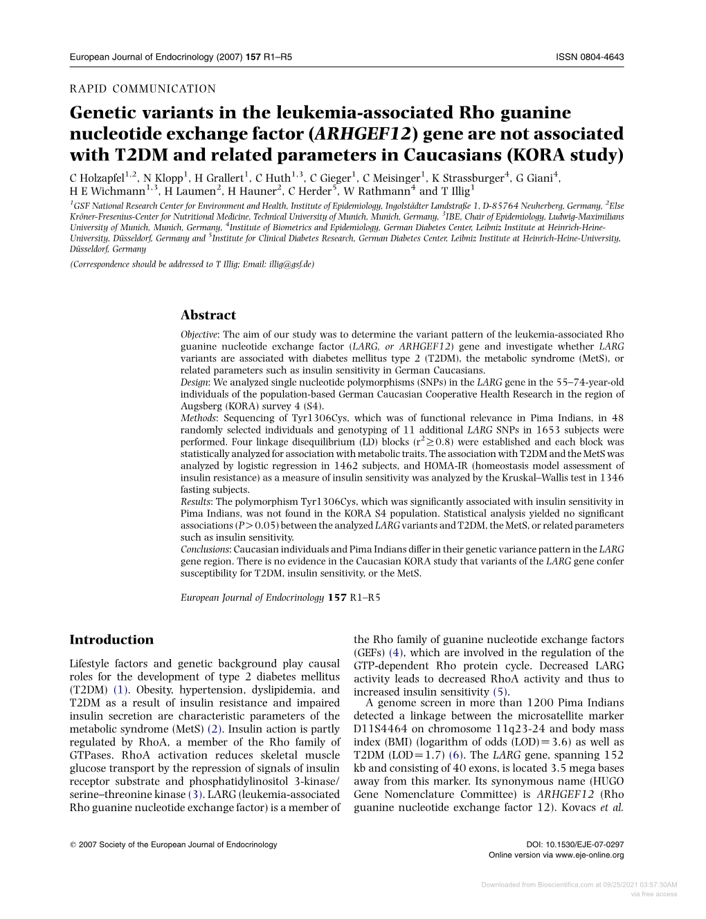 Genetic Variants in the Leukemia-Associated Rho Guanine