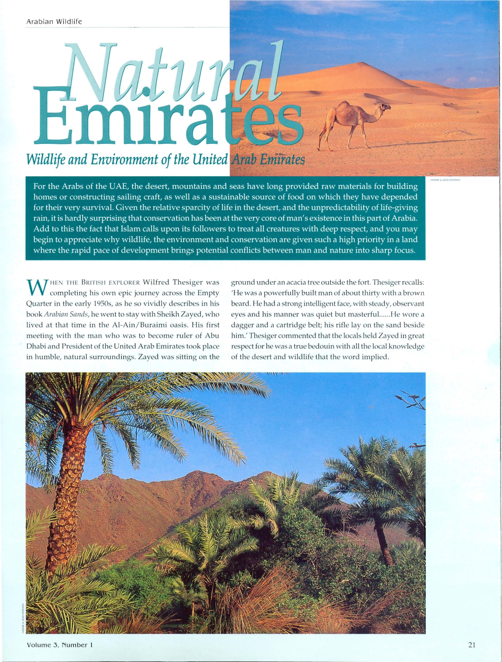 Natural Emirates. Wildlife and Environment of the United Arab