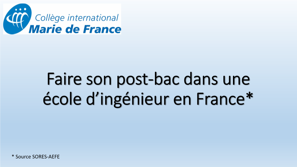 Faire Son Post-Bac Dans Une École D'ingénieur En France