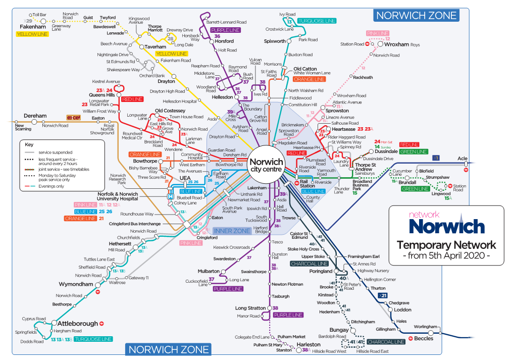 Norwich Map Temporary Services 27-03-20 A4