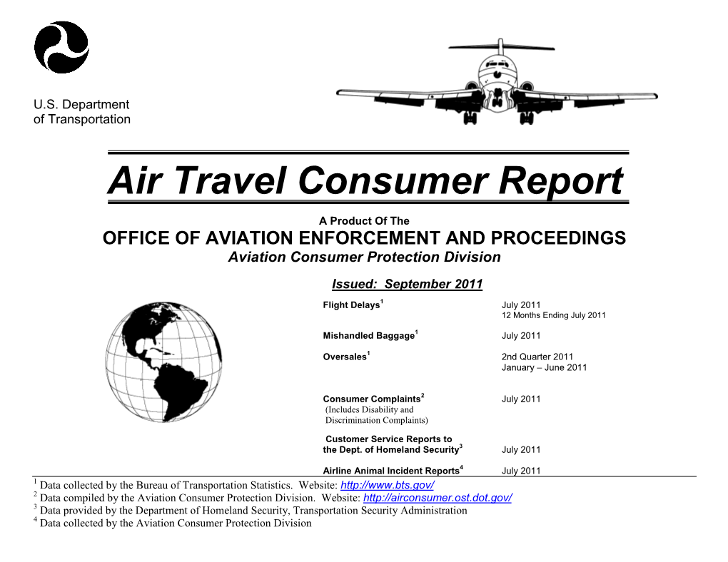 Air Travel Consumer Report