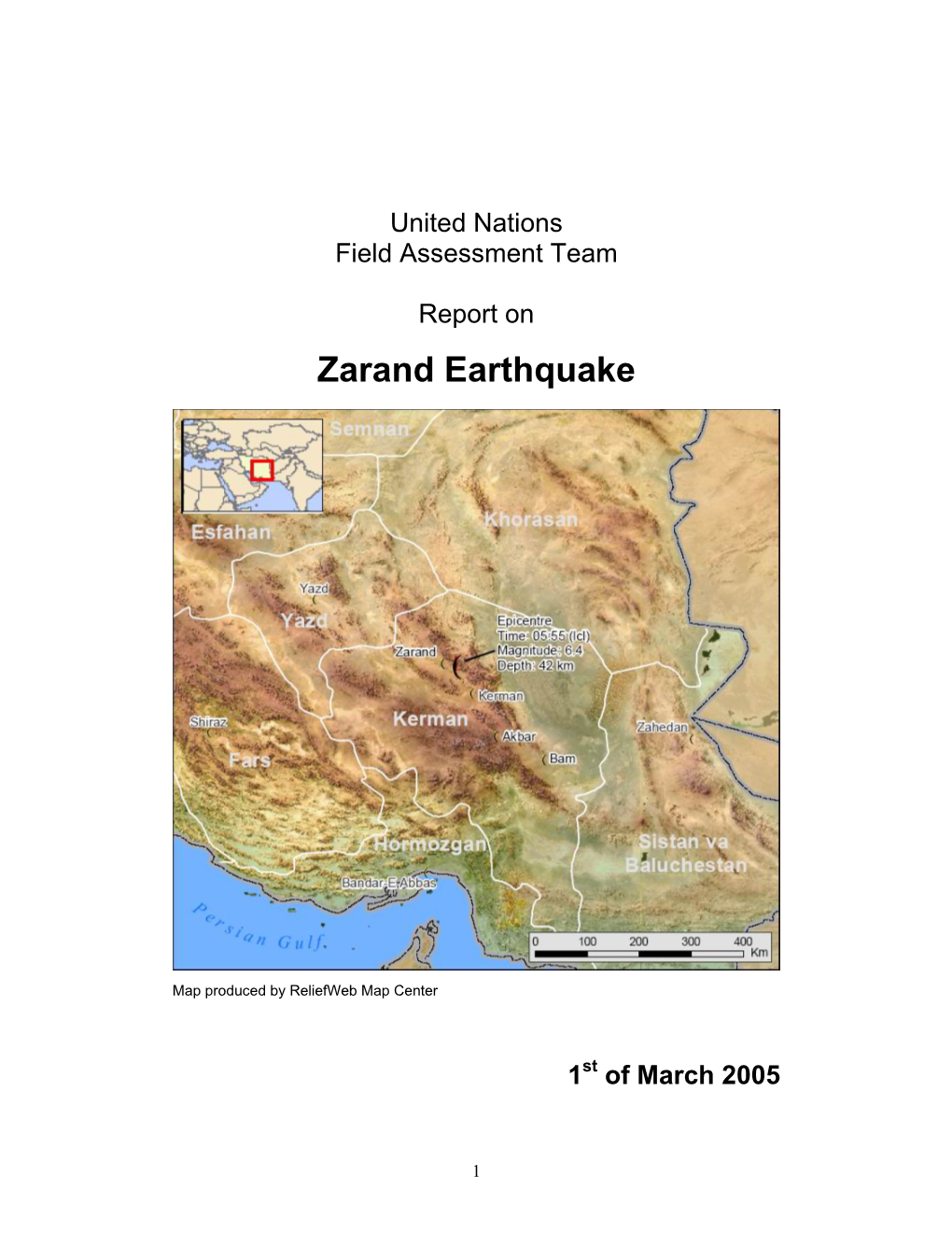 Zarand Earthquake