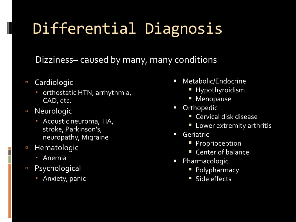 Differential Diagnosis