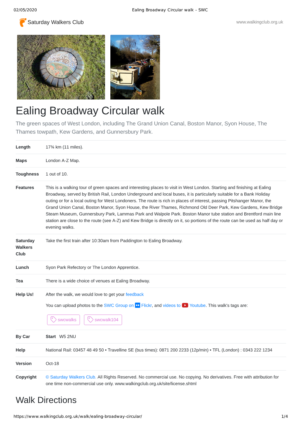 Ealing Broadway Circular Walk - SWC