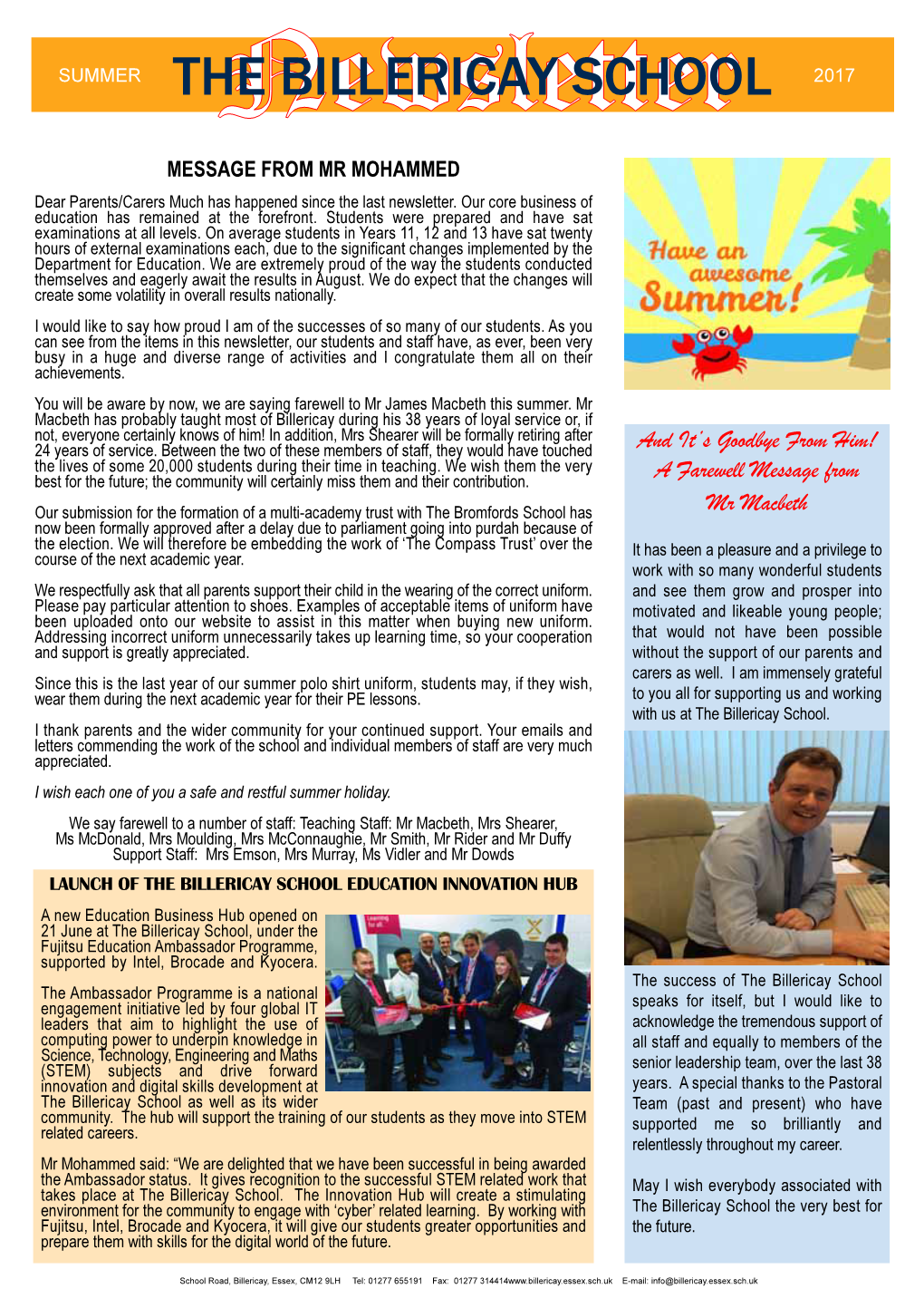 Newsletter Summer 2017