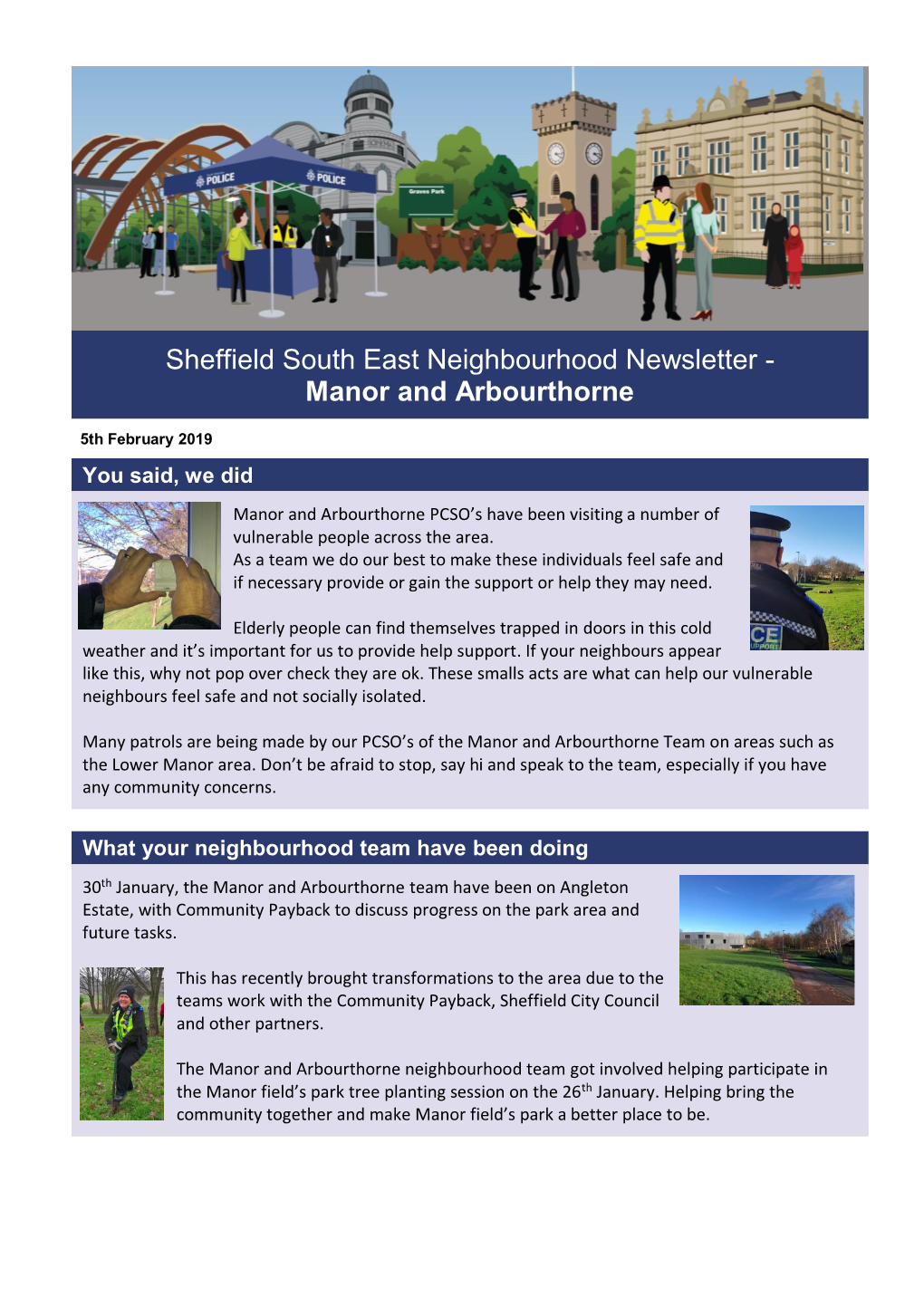 Sheffield South East Neighbourhood Newsletter - Manor and Arbourthorne