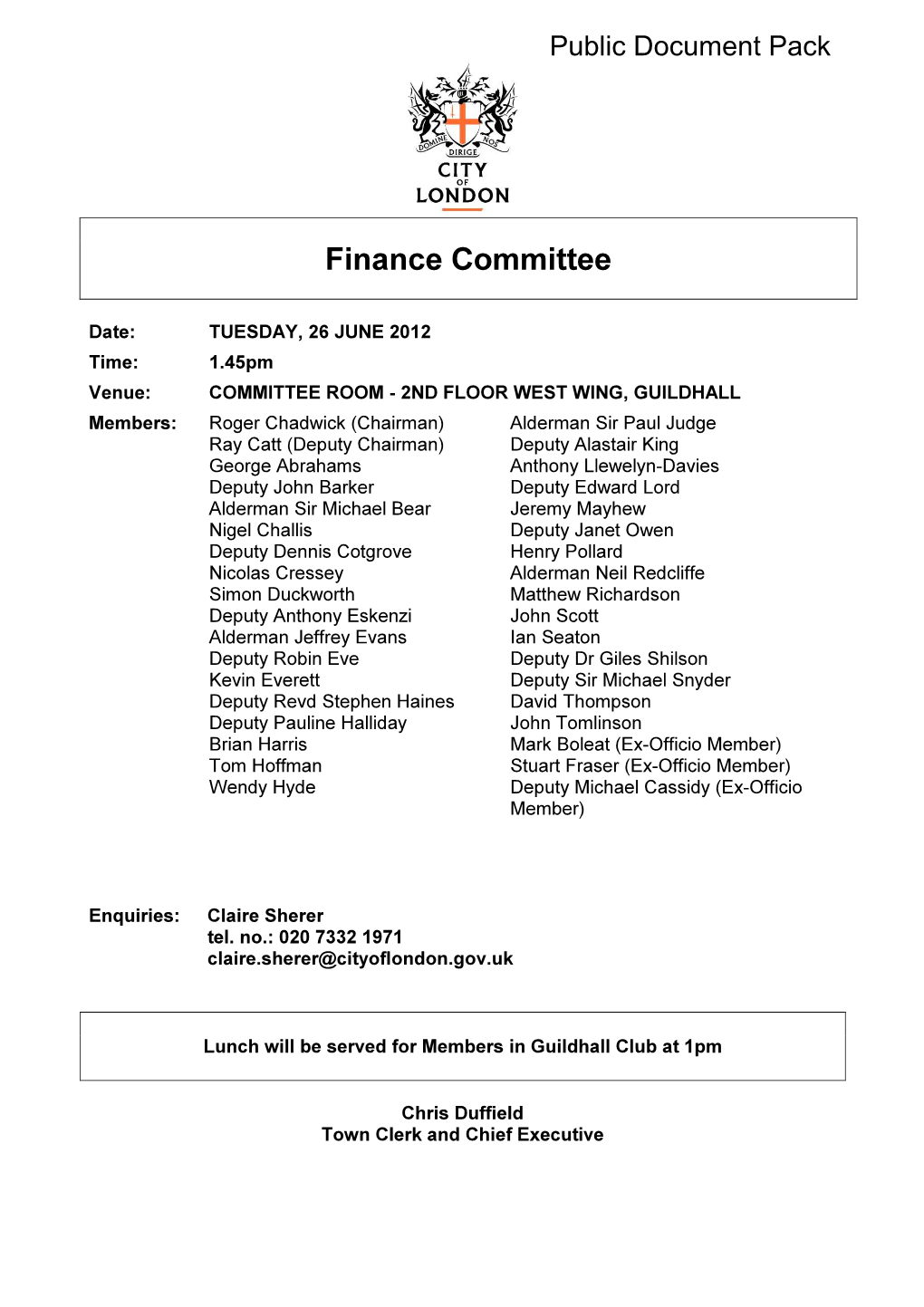 Finance Committee