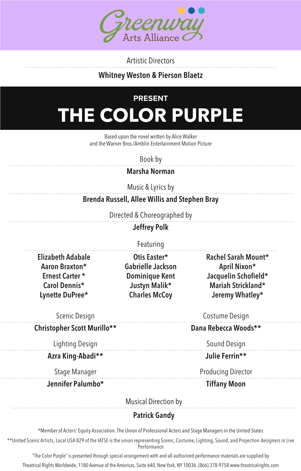 The Color Purple Program