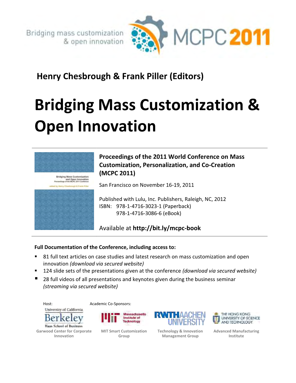 Bridging Mass Customization & Open Innovation