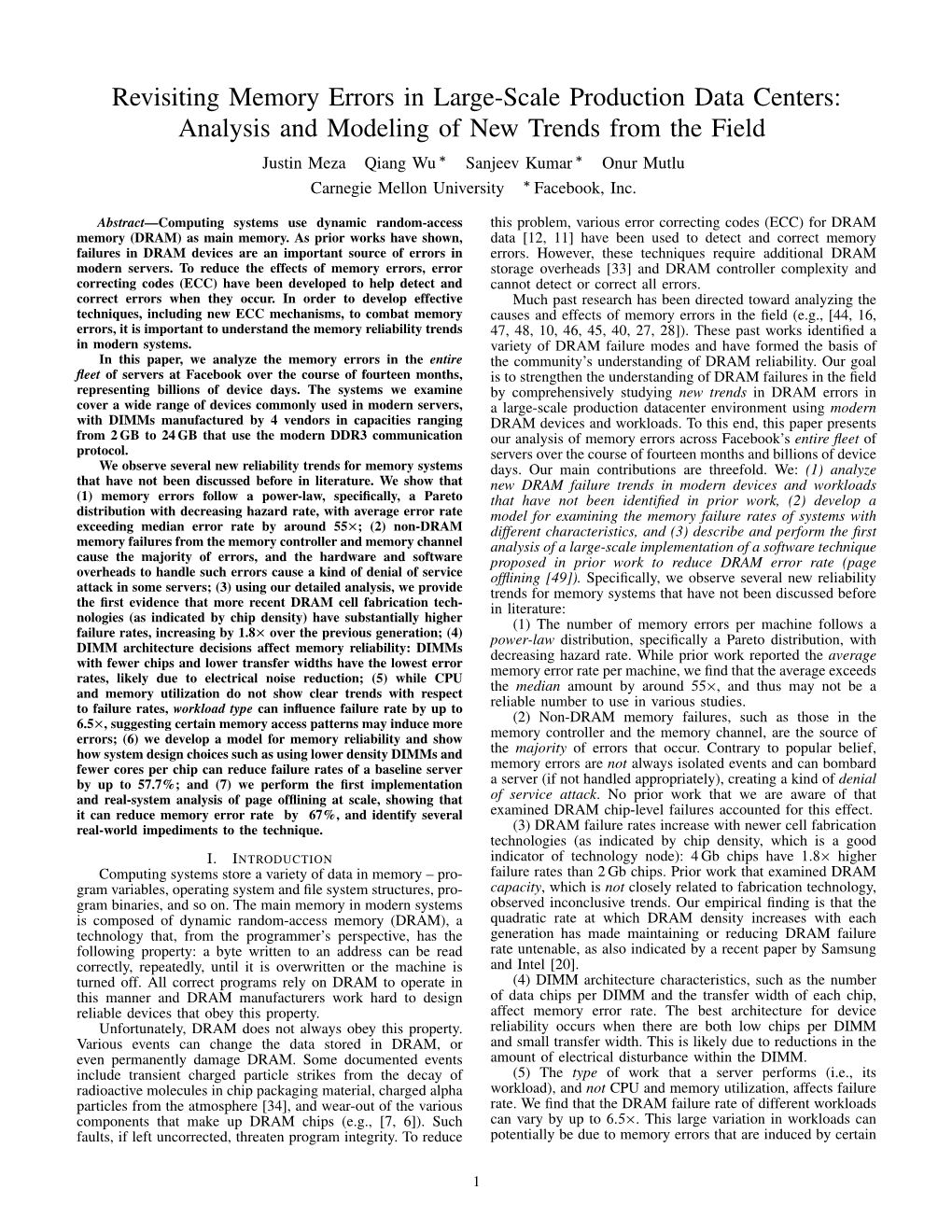 Revisiting Memory Errors in Large-Scale Production Data Centers: Analysis and Modeling of New Trends from the Field