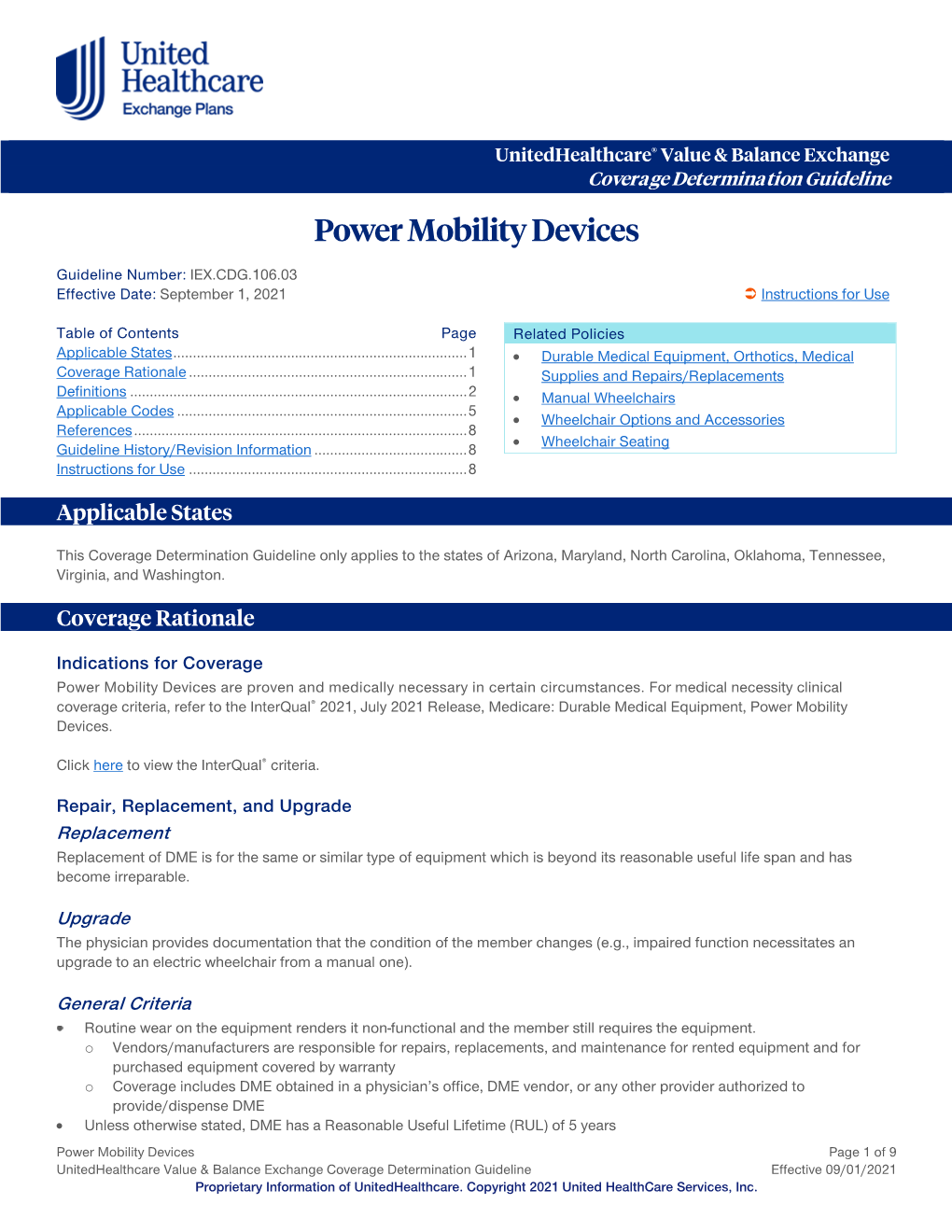 Power Mobility Devices