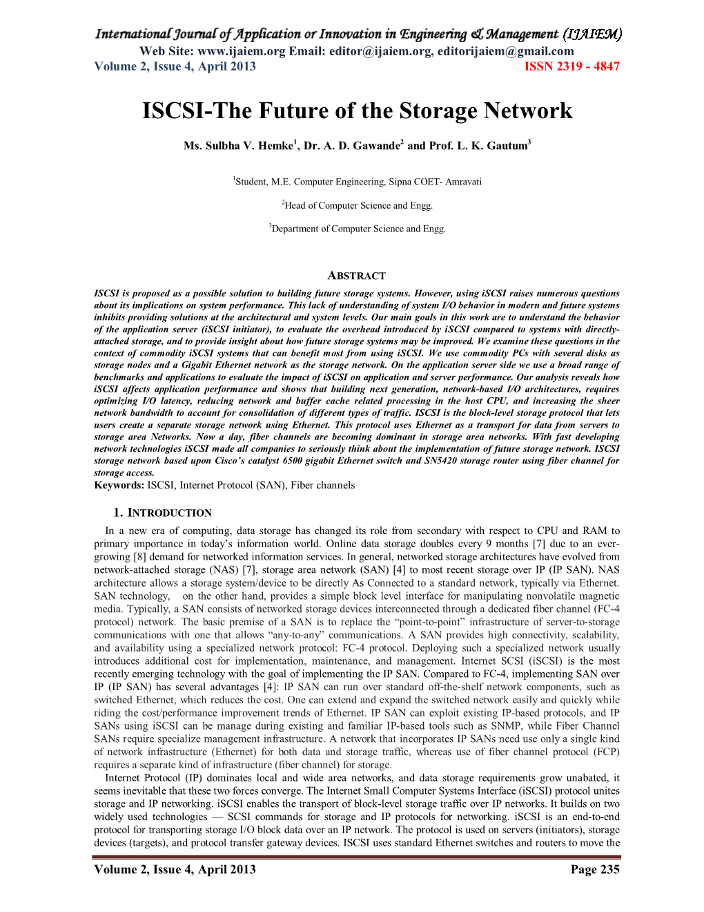 ISCSI-The Future of the Storage Network