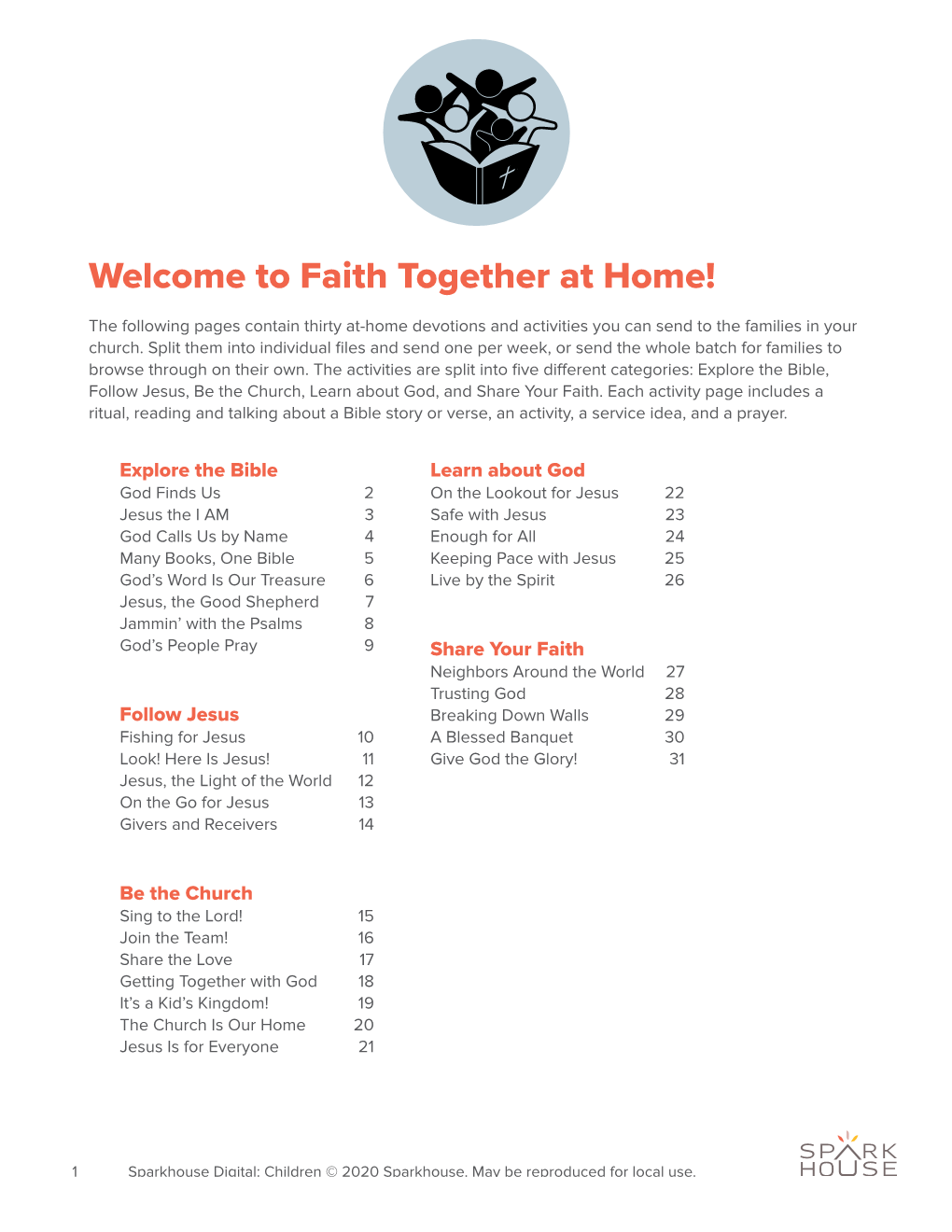 Welcome to Faith Together at Home!