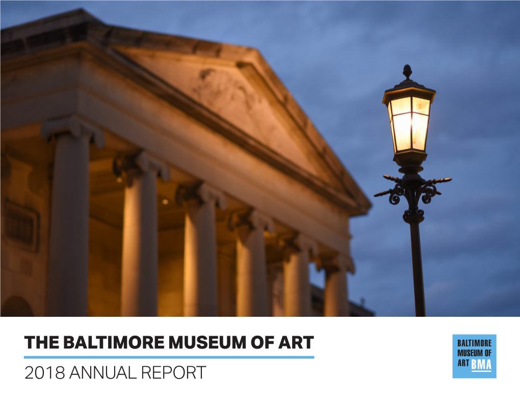 The Baltimore Museum of Art 2018 Annual Report