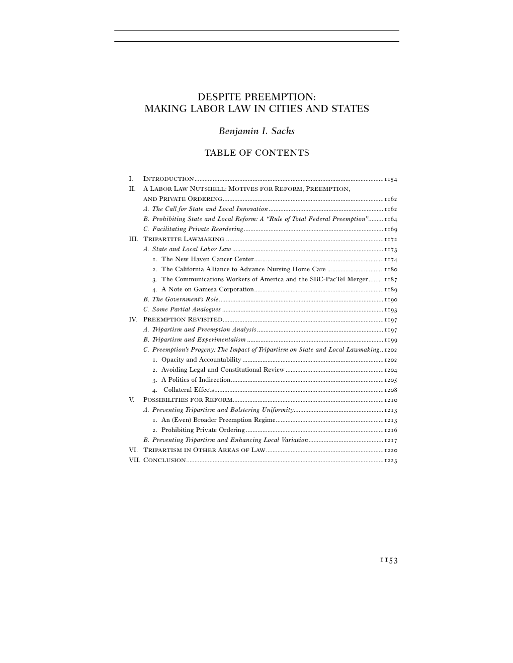 Despite Preemption: Making Labor Law in Cities and States