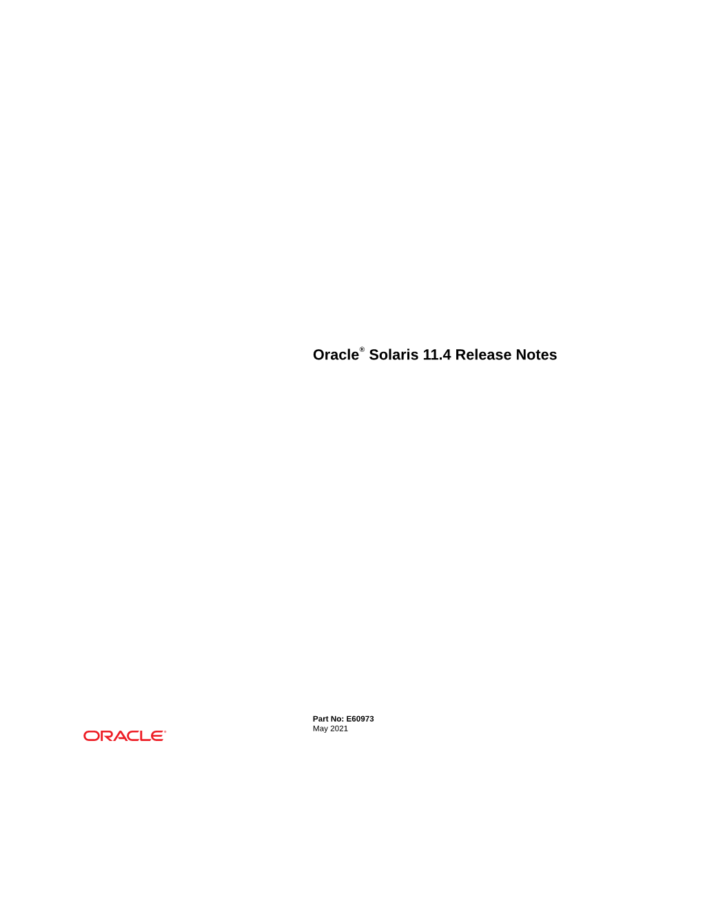 Oracle® Solaris 11.4 Release Notes