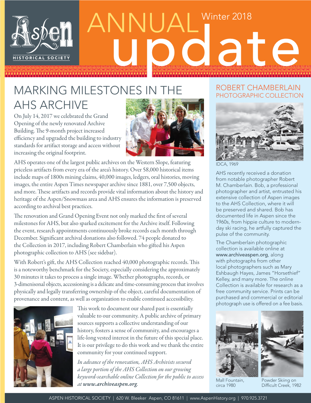 Marking Milestones in the Ahs Archive