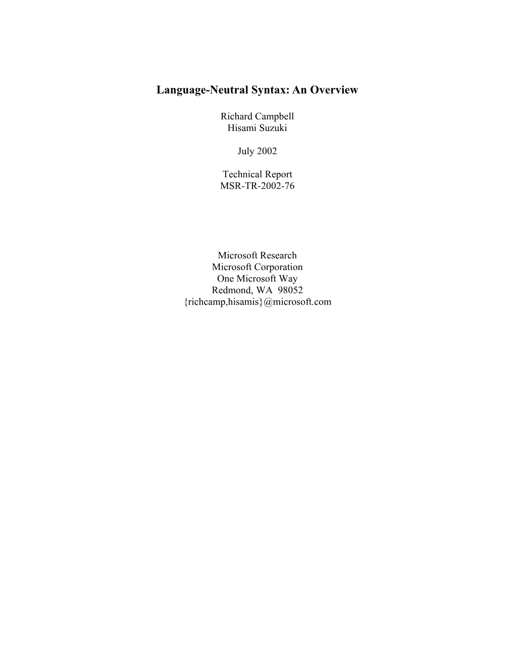 Language-Neutral Syntax