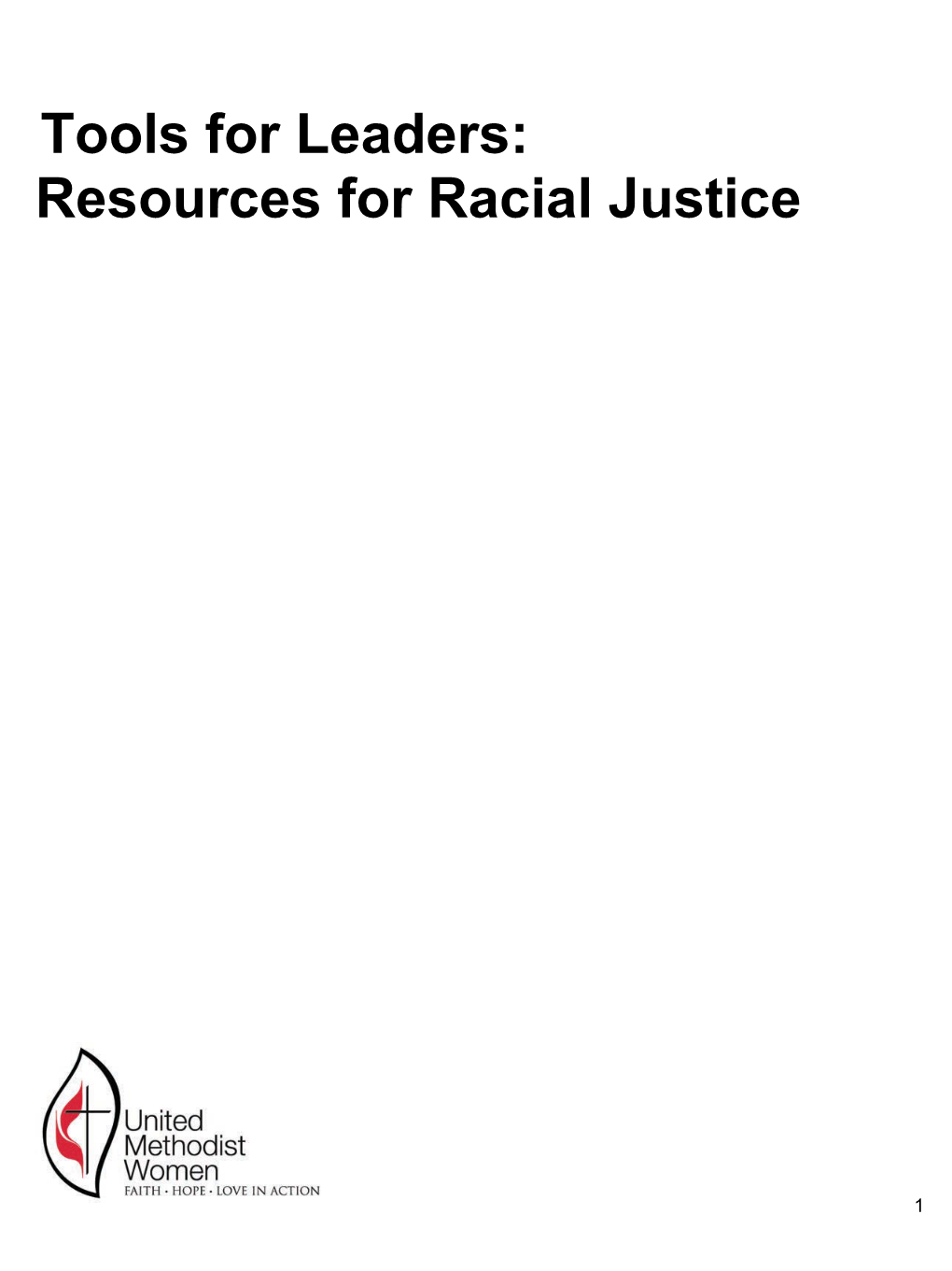 Tools for Leaders: Resources for Racial Justice