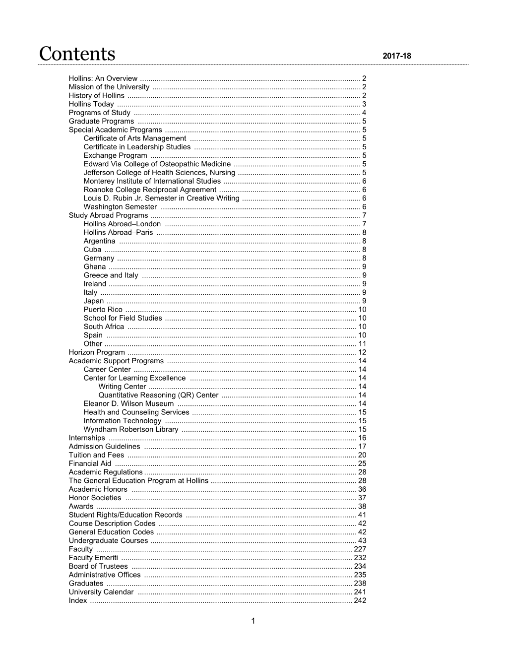 Contents 2017-18