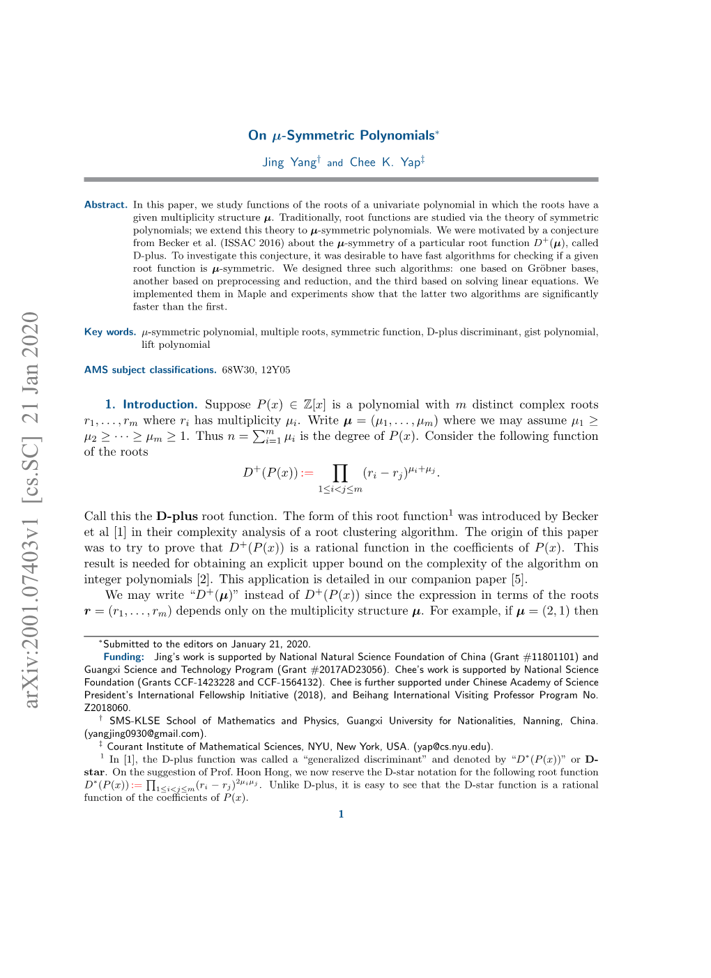 On -Symmetric Polynomials