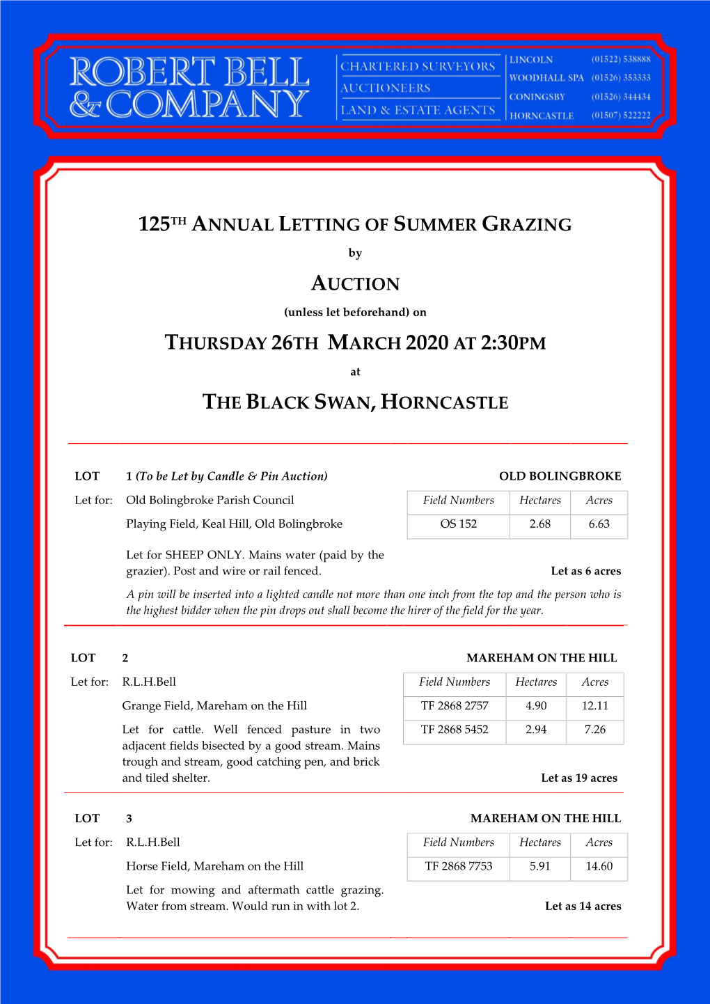 Auction Particulars