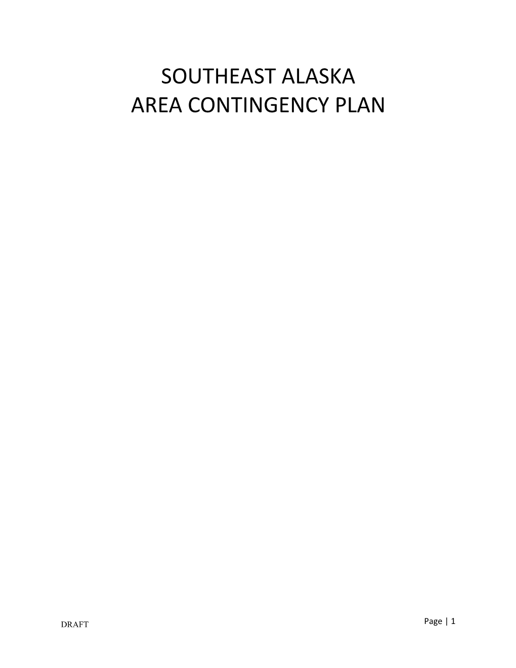 Southeast Alaska Area Contingency Plan