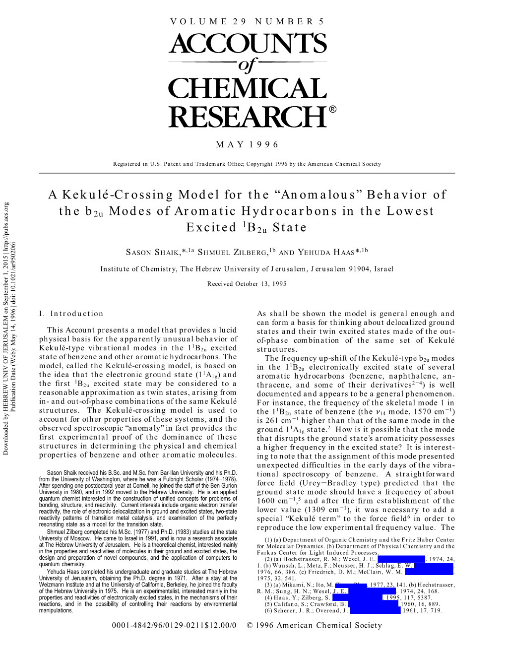 A Kekulé-Crossing Model for the “Anomalous” Behavior of the B2u