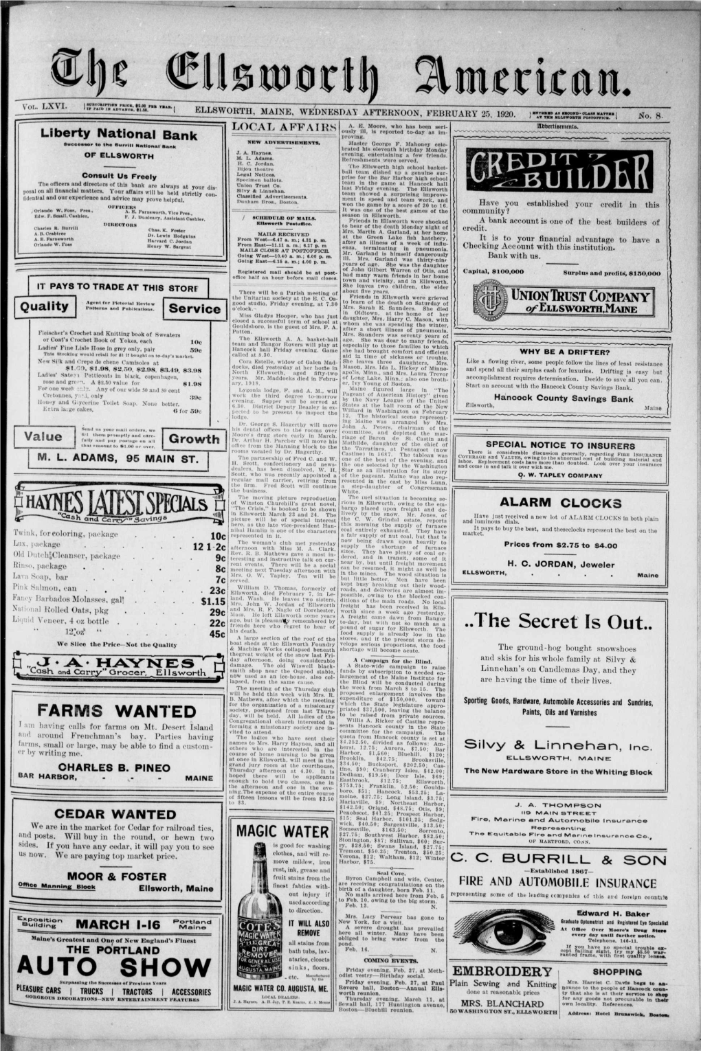 Ellsworth American : February 25, 1920