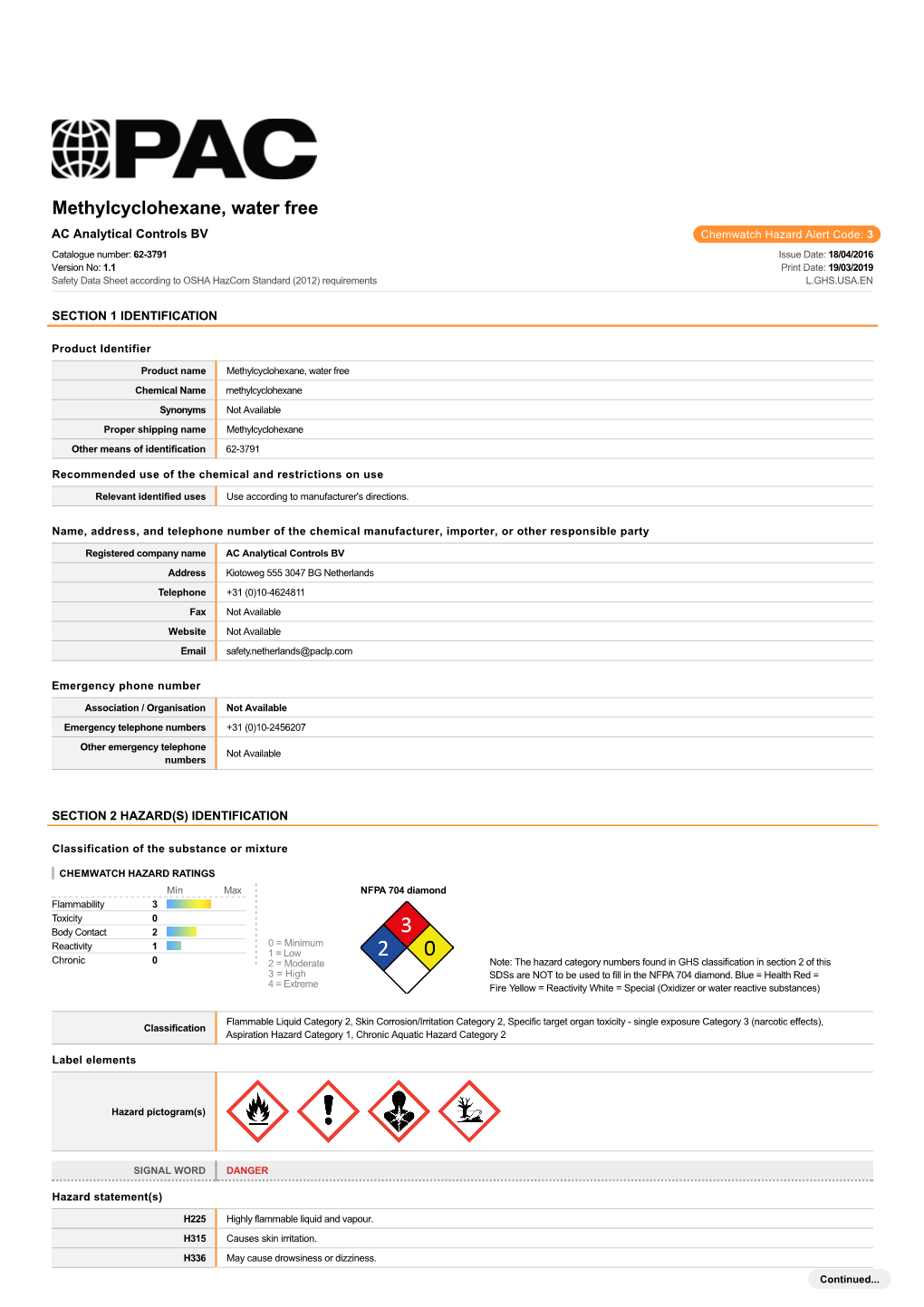 CRM Methylcyclohexane